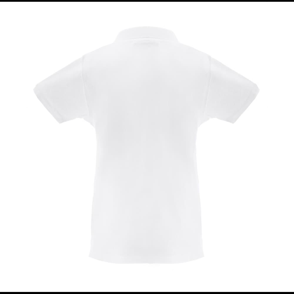 THC MONACO WOMEN WH. Polo de manga curta para mulher em algodão cardado