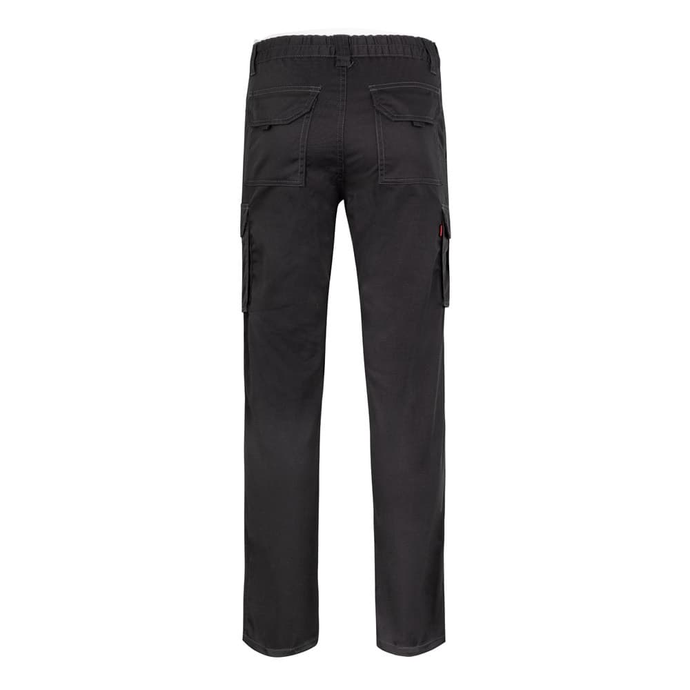 VL LUGH. Calças stretch multibolsos (240g/m²) em algodão (46%), EME (38%) e poliéster (16%) — Preto