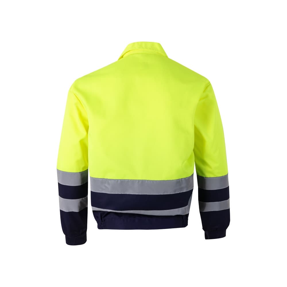 VL NEPTUNE LARGE. Casaco bicolor de sarja (210g/m²) em poliéster (80%) e algodão (20%) — Azul marinho