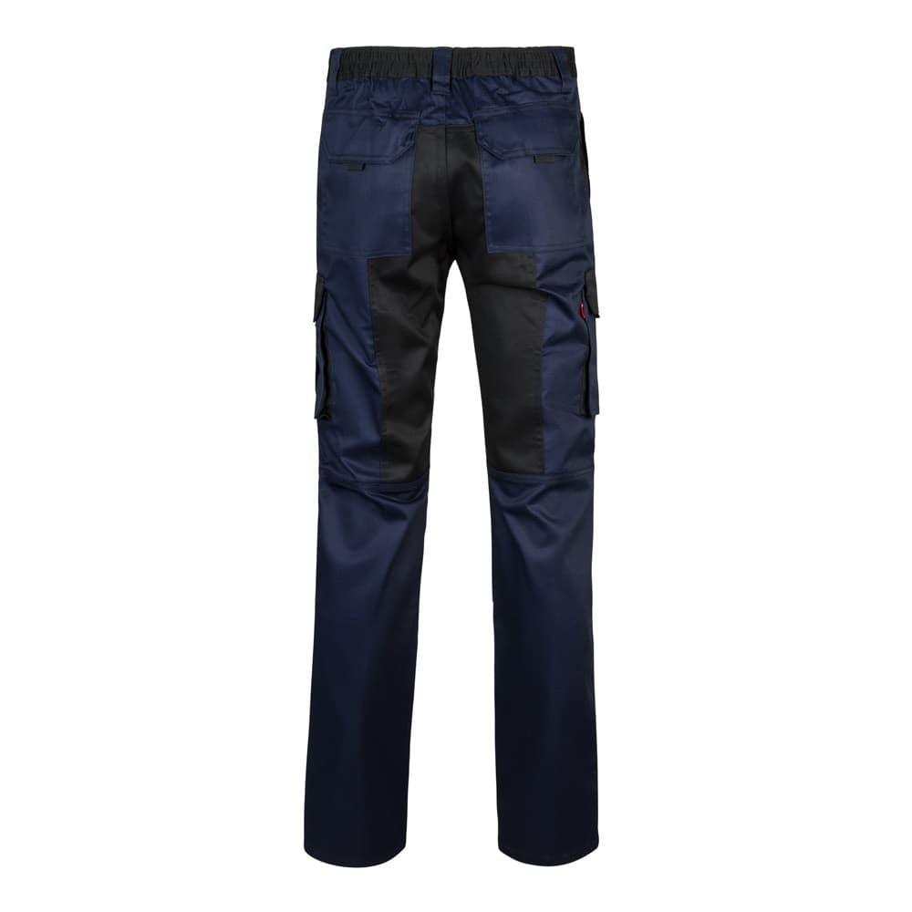 VL NJORD. Calças bicolor em sarja multibolsos (240 g/m²), em algodão (35%) e poliéster (65%) — Azul