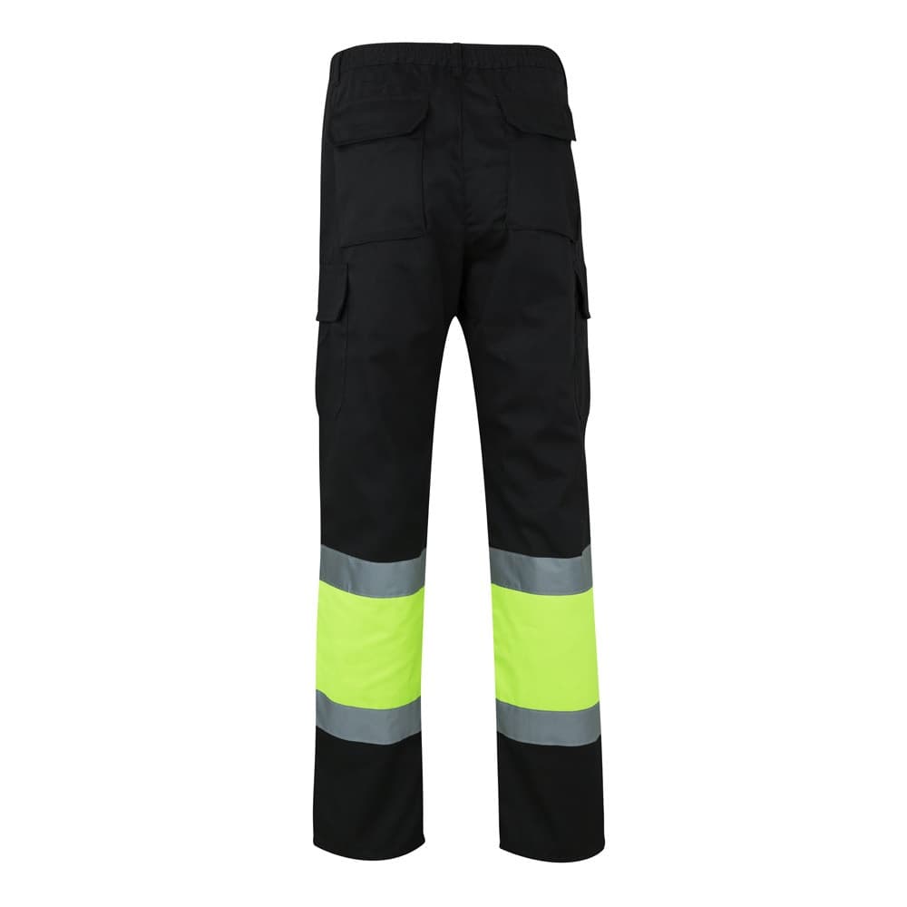 VL POSEIDON LARGE. Calças bicolor em sarja multibolsos (210g/m²), em algodão (20%) e poliéster (80%) — Preto