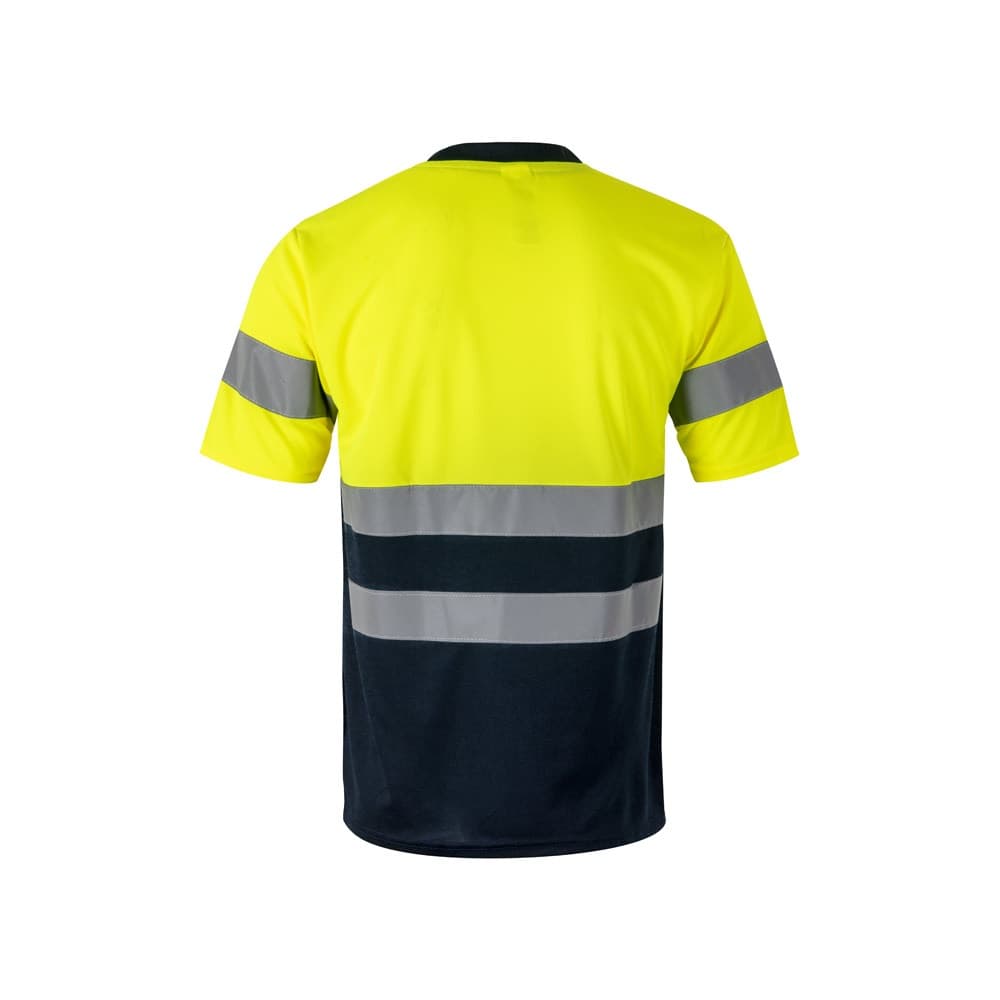 VL BRAHMA. T-shirt técnica bicolor bird-eye (140g/m²), em poliéster (100%) — Azul marinho