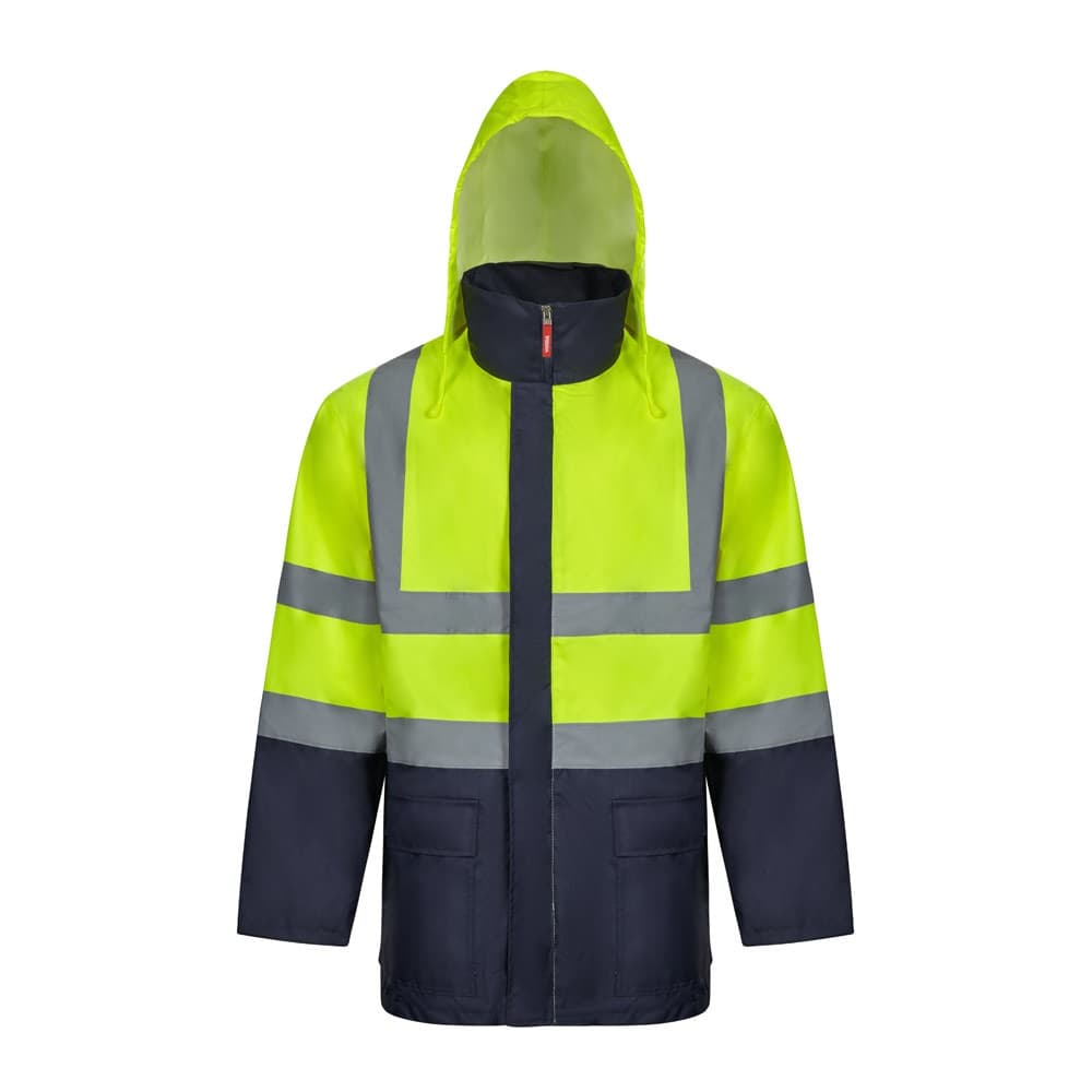 VL JUNO LARGE. Parka 4 em 1 bicolor (180g/m²), em poliéster (100%) com revestimento de PU — Azul marinho