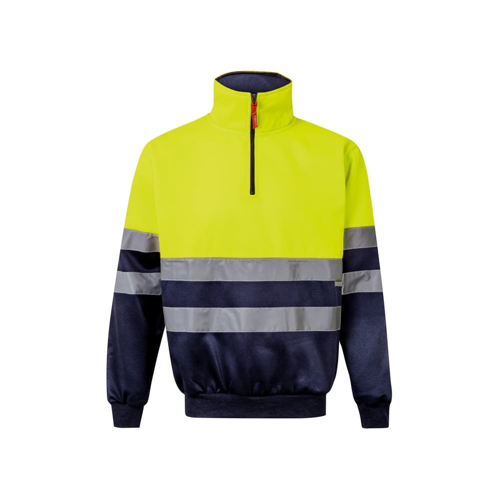 VL THOR LARGE. Sweatshirt bicolor (300g/m²) em felpa de poliéster (100%) — Azul marinho
