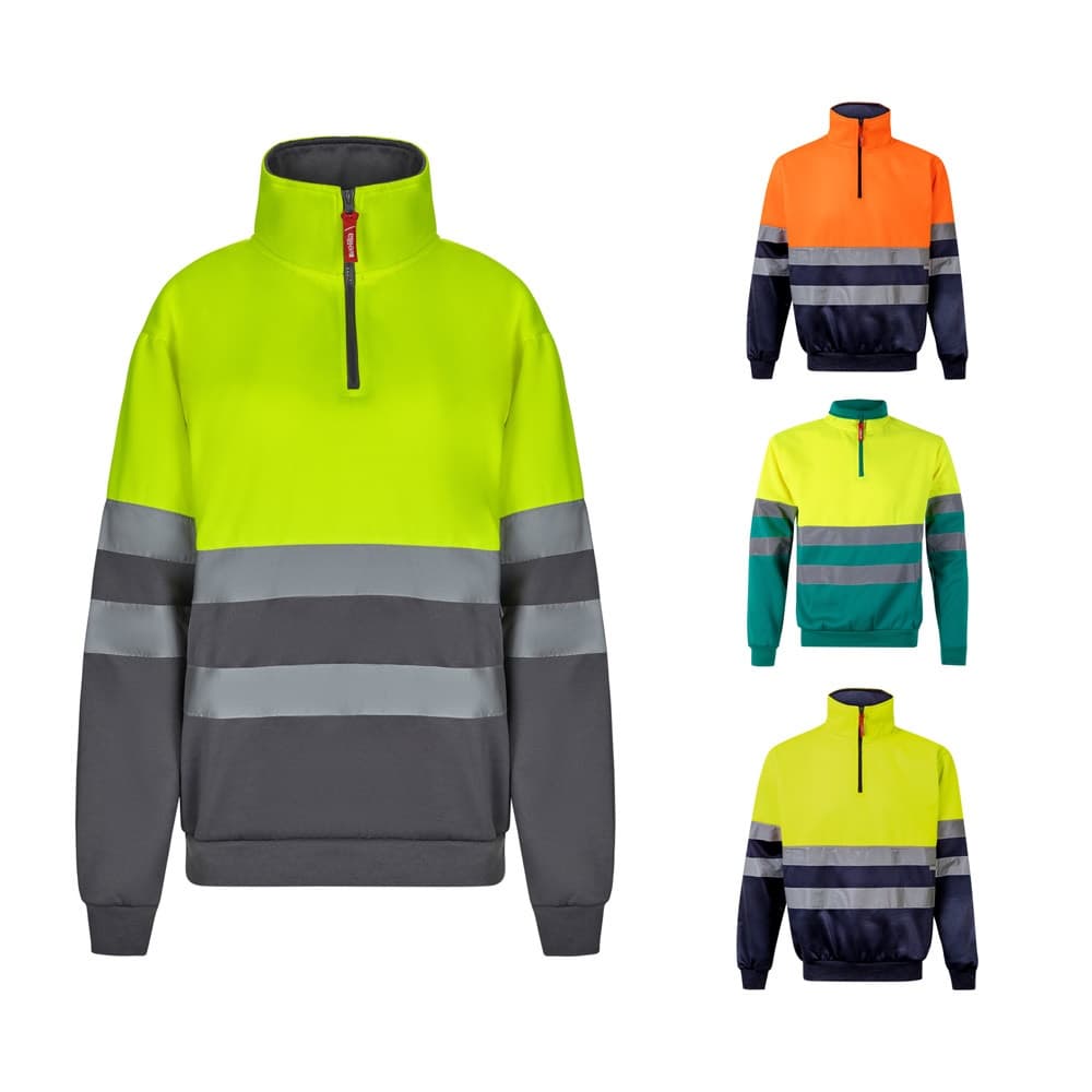 VL THOR LARGE. Sweatshirt bicolor (300g/m²) em felpa de poliéster (100%)