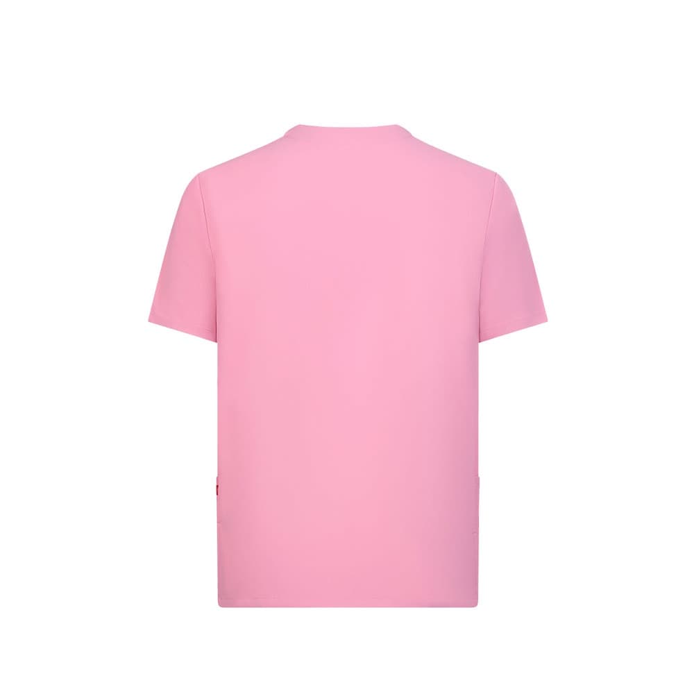 VL FLORA. Túnica de manga curta (140 g/m²) em 100% microfibra — Rosa