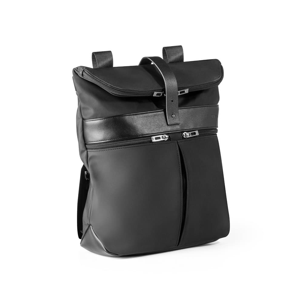 ROVER BACKPACK. Mochila em microfibra e PU — Preto