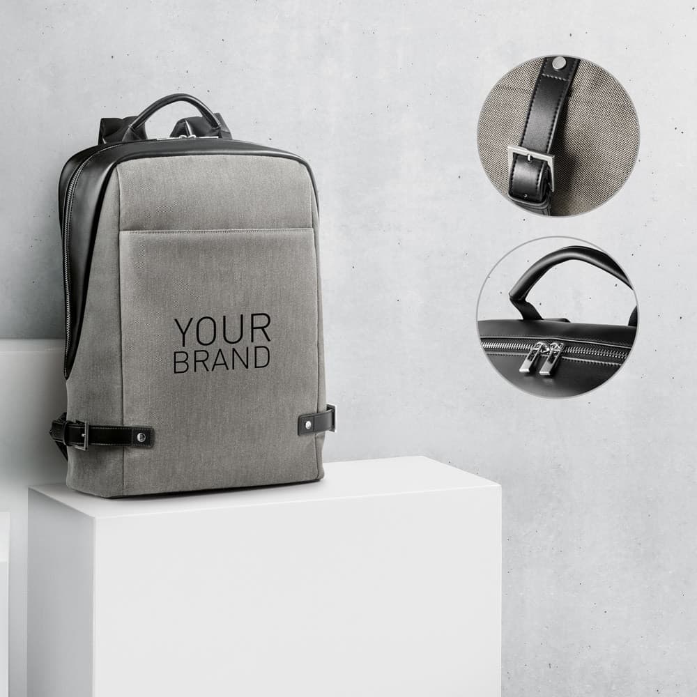 DIVERGENT BACKPACK II. Mochila para portátil até 15'6'' em tecido e PU