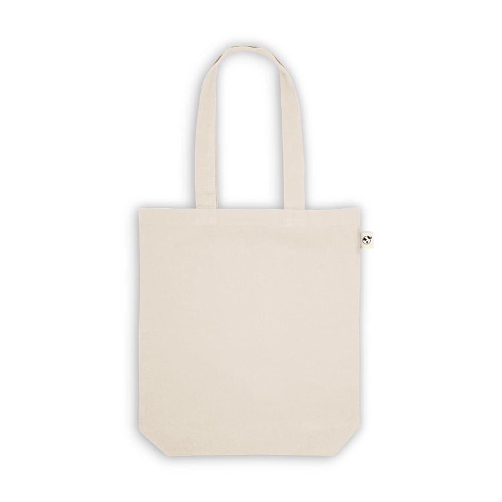 GIRONA. Saco em algodão (50%), algodão reciclado (30%) e poliéster (20% rPET) (220 g/m²) — Natural claro