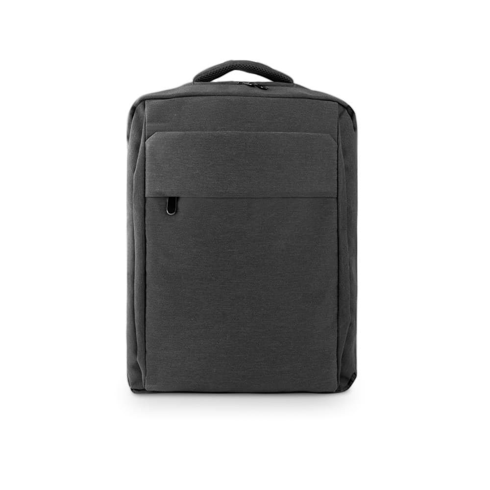 COVENTRY. Mochila, totalmente almofadada, para computador portátil em poliéster reciclado 300D de alta densidade e forro em poliéster reciclado 210D 15.6" — Cinzento escuro