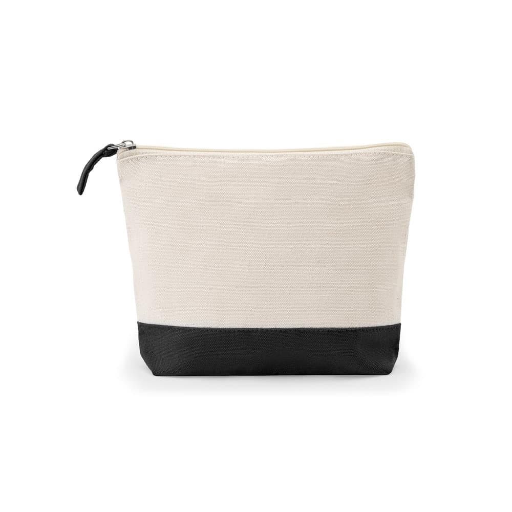 DAPHNE. Bolsa para cosméticos 100% algodão (340 g/m²) bicolor — Preto