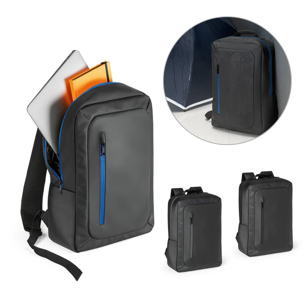 OSASCO. Mochila para computador portátil em poliéster reciclado 600D de alta densidade 15"