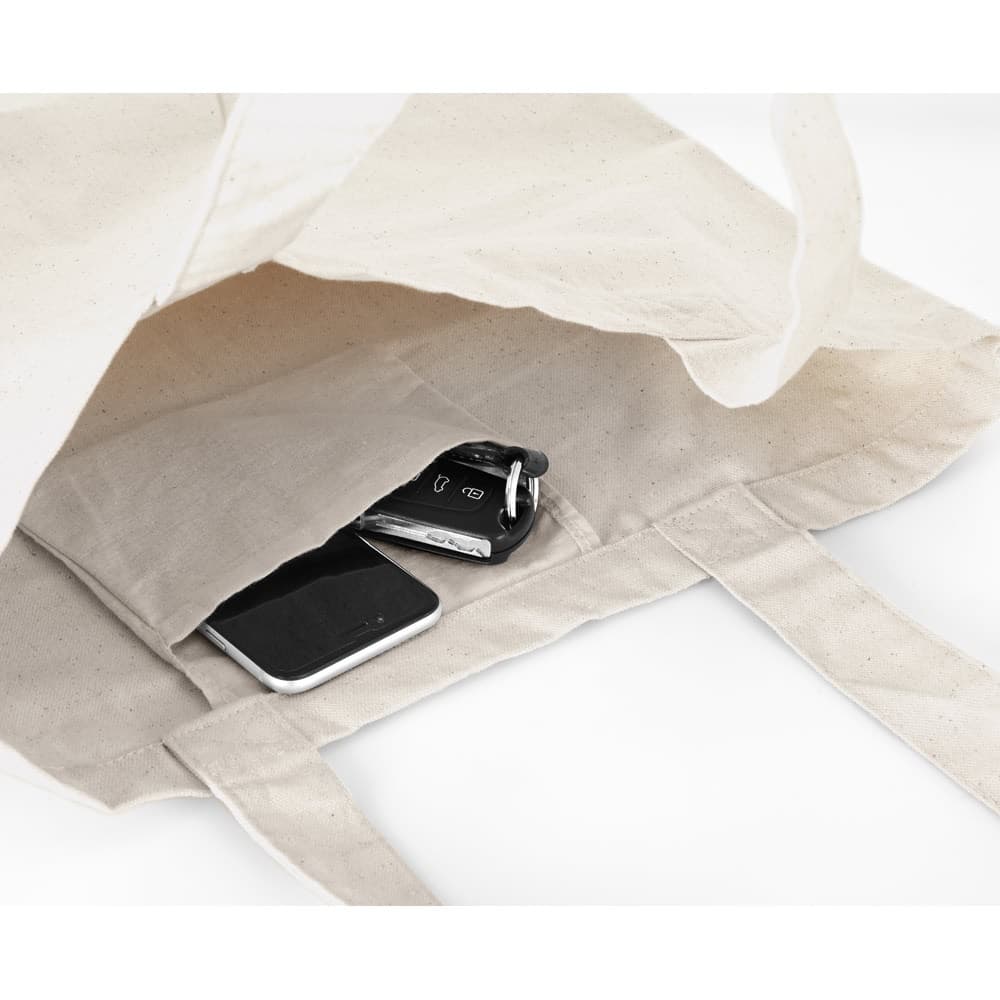 BETO. Saco 100% algodão canvas (280 g/m²) — Natural claro