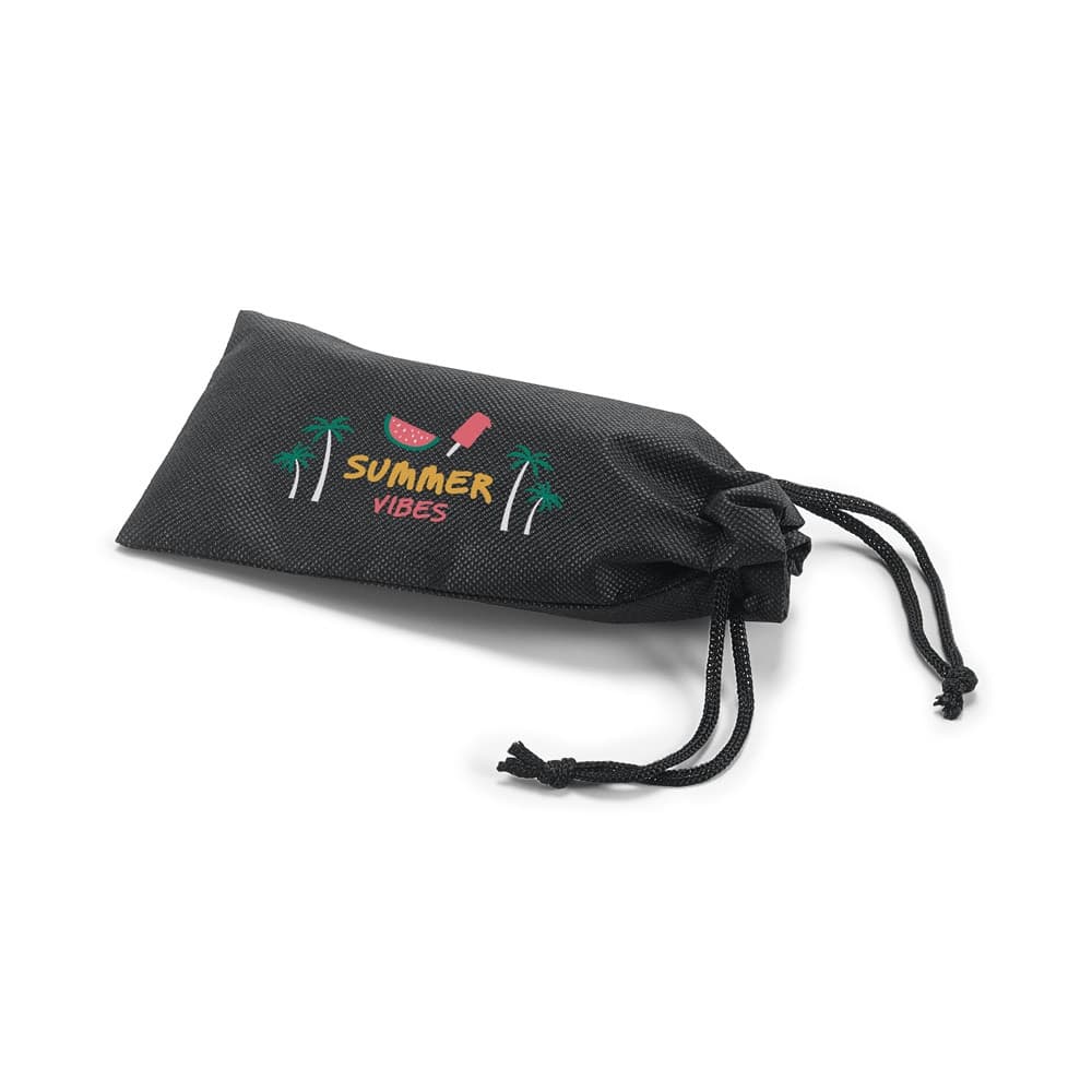 TOBOL. Bolsa para óculos em non-woven (80 g/m²) — Preto