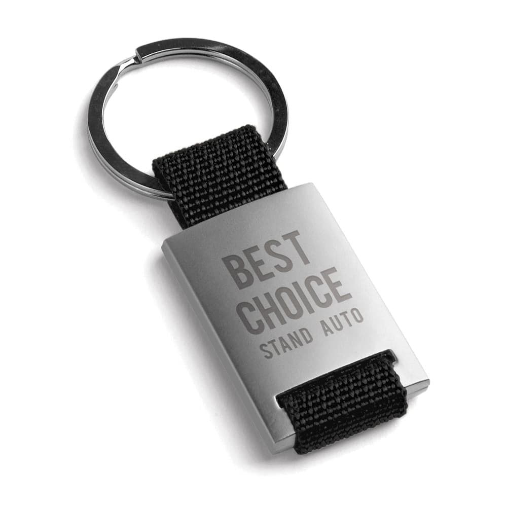 GRIPITCH. Porta-chaves em metal e em webbing — Preto