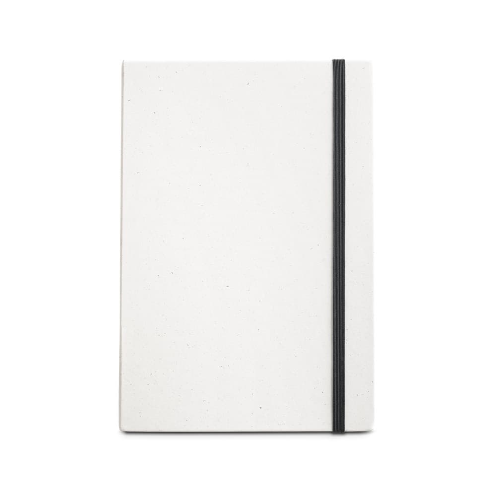 MILKY. Bloco de notas A5 com capa rígida em papel 100% reciclado — Preto