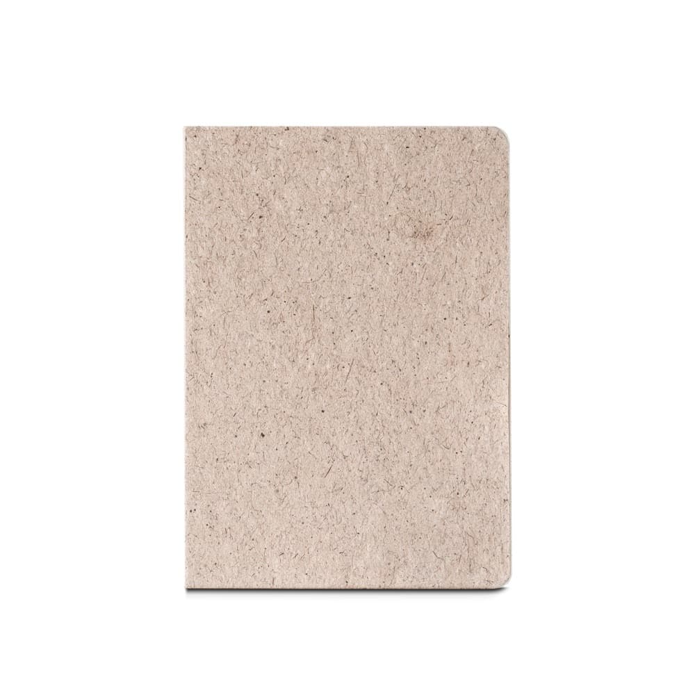 TEAPAD SEMI-RIGID. Bloco de notas A5 com capa semi-rígida fabricada a partir de restos de folhas de chá (65%) — Natural