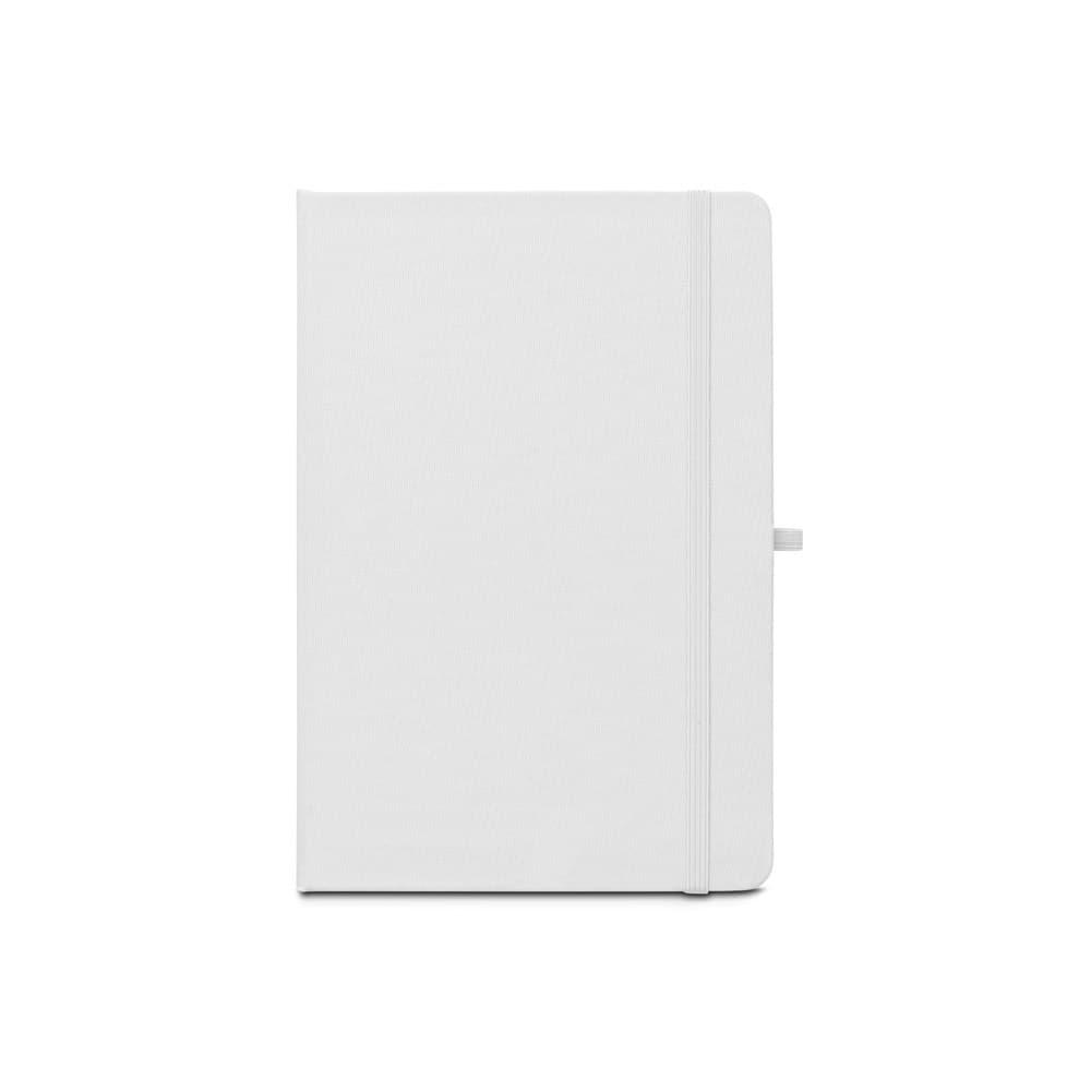 ANNE SUB. Bloco de notas A5 em poliéster reciclado (100% rPET) 300D, ideal para personalização em sublimação — Branco
