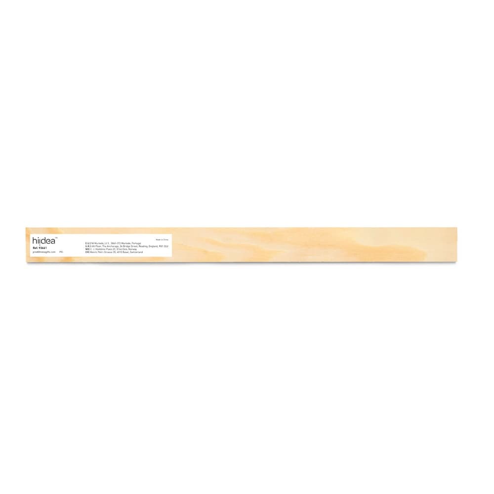 WESLEY 30. Régua em madeira de pinho com escala de 30 cm — Natural claro