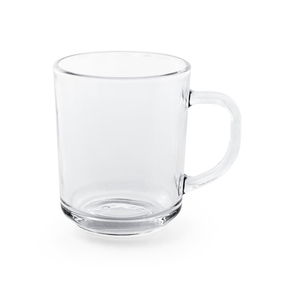 SOFFY. Caneca em vidro 230 mL — Transparente