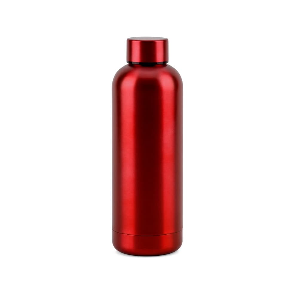 ODIN METTALIC. Garrafa em 90% de aço inoxidável reciclado 550 mL — Vermelho