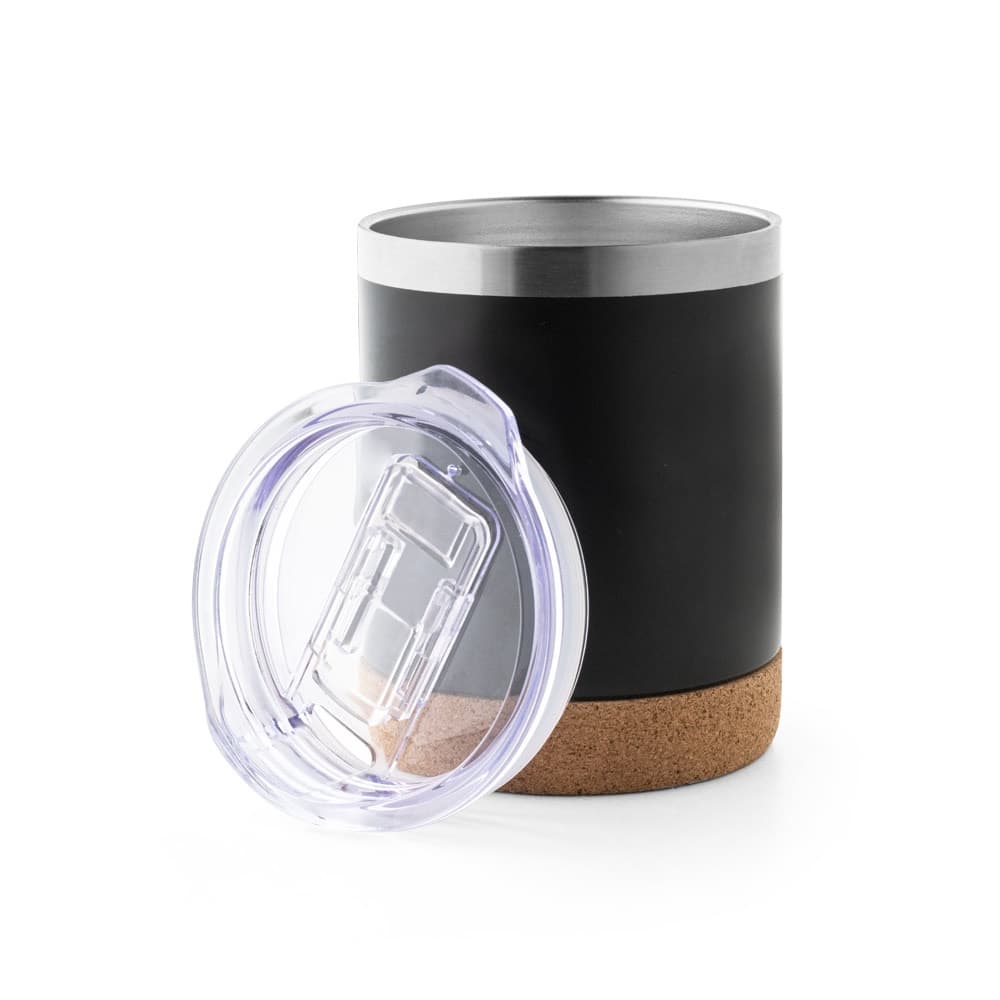 SOLBERG TUMBLER. Copo de viagem em aço inoxidável 400 mL — Preto