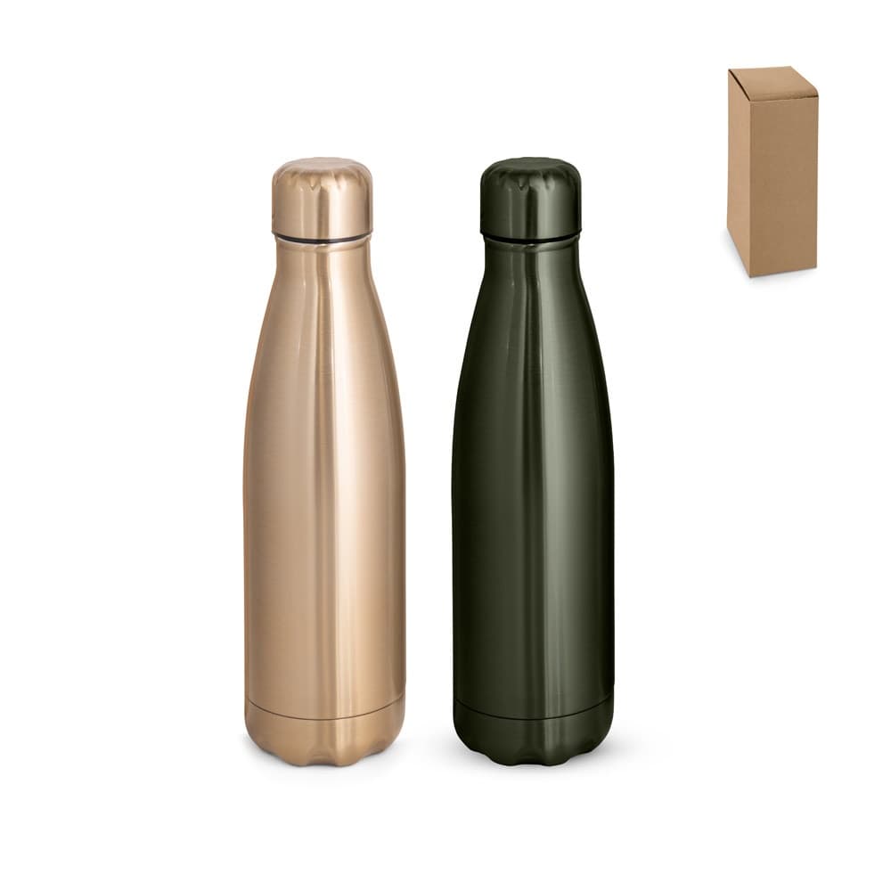 SHOW METALLIC. Garrafa em aço inoxidável com acabamento mate metálico 510 mL