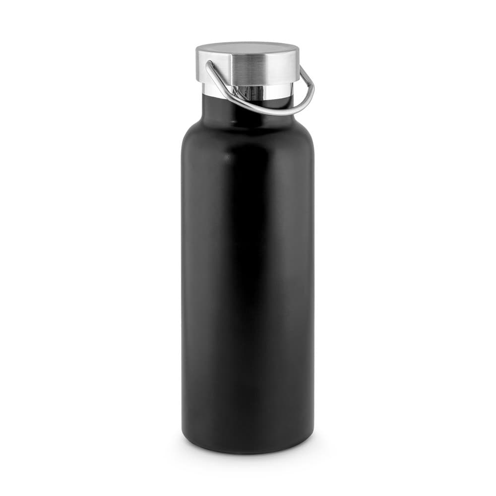 DUPLANTIS. Garrafa em aço inoxidável (36% reciclado) com isolamento a vácuo 810 mL — Preto