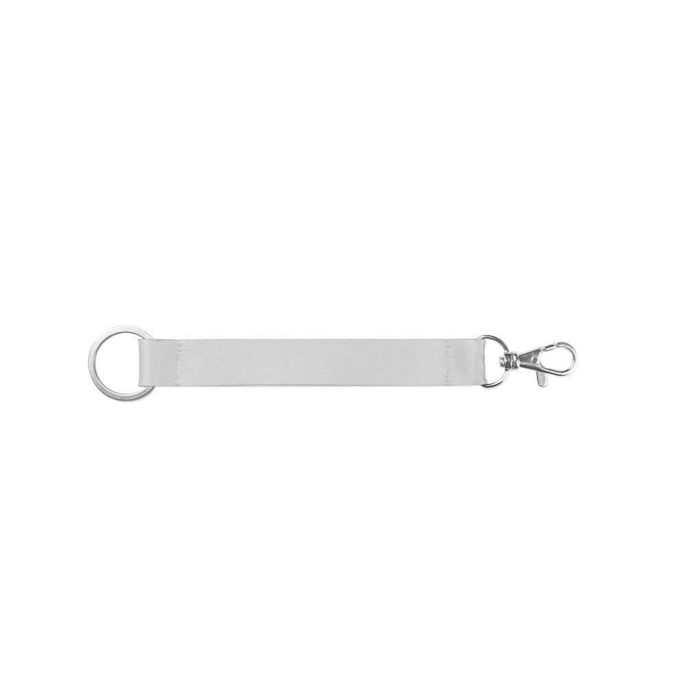 CRAWLEY. SET Lanyard SUBLIMATION Short II DUO (20 mm) com Argola Ø 32 mm e mosquetão de gatilho 20 mm — Branco