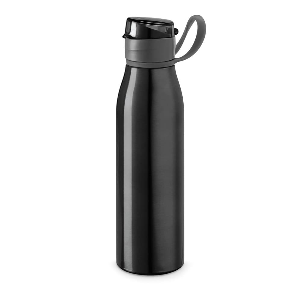 KORVER. Garrafa de desporto em alumínio 650 mL — Preto