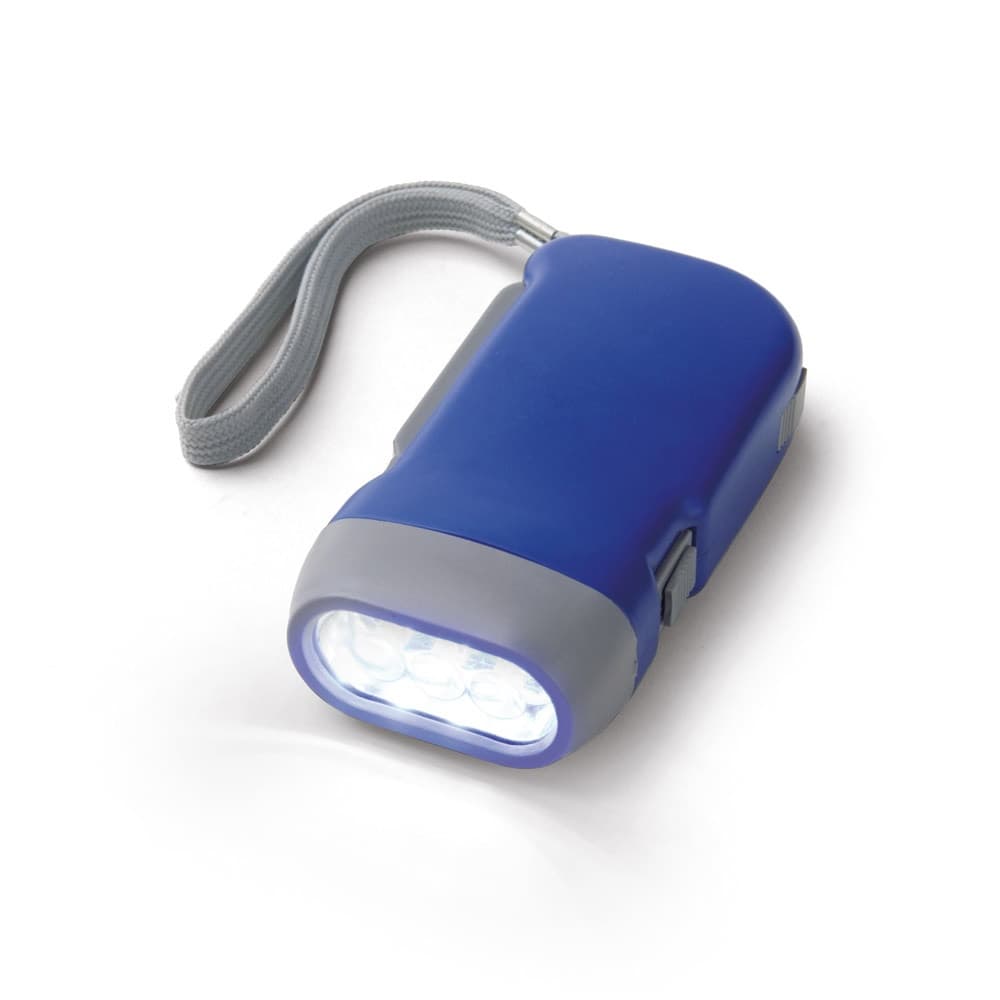 EDDIE. Lanterna dínamo com 3 LEDs — Azul