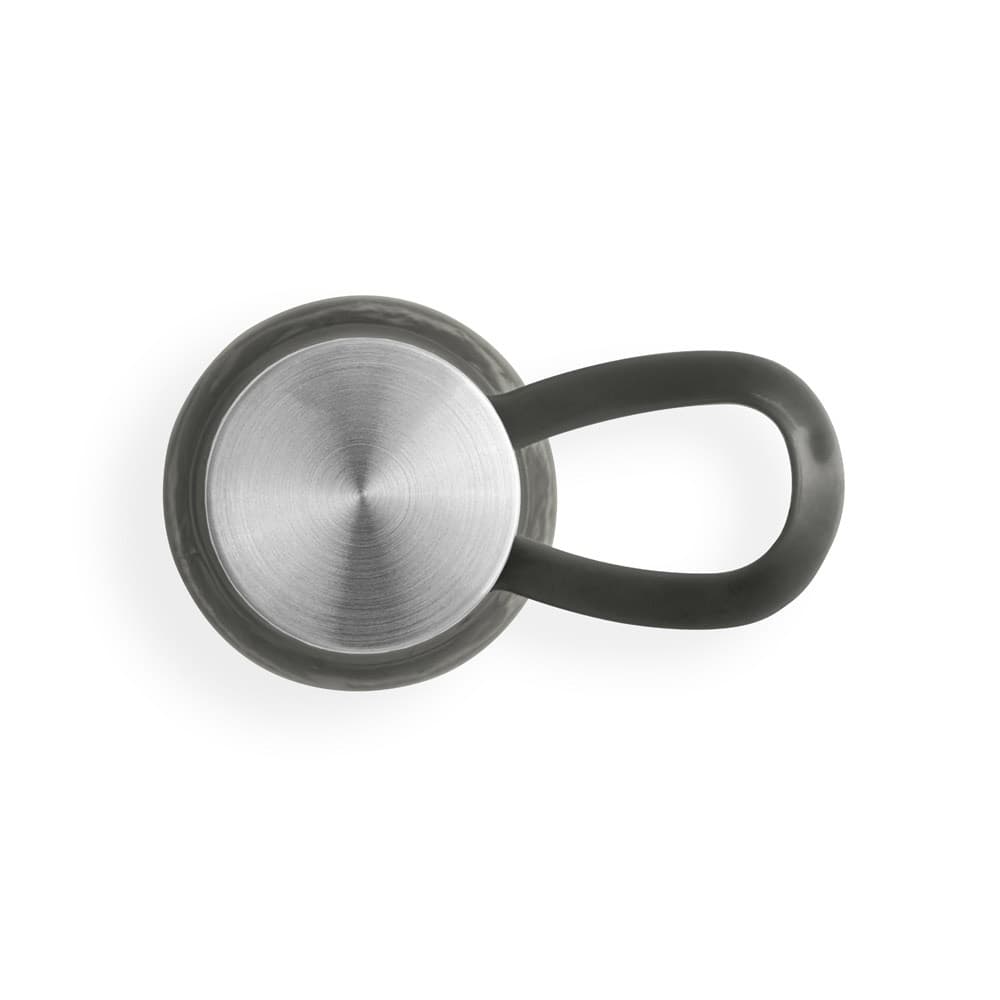 SENNA. Garrafa em PET reciclado (100% rPET) com acabamento translúcido brilhante — Preto
