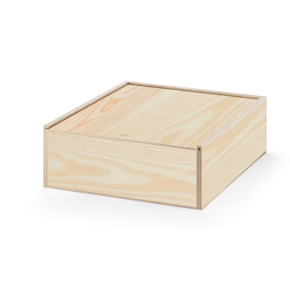 BOXIE WOOD L. Caixa de madeira L — Natural escuro