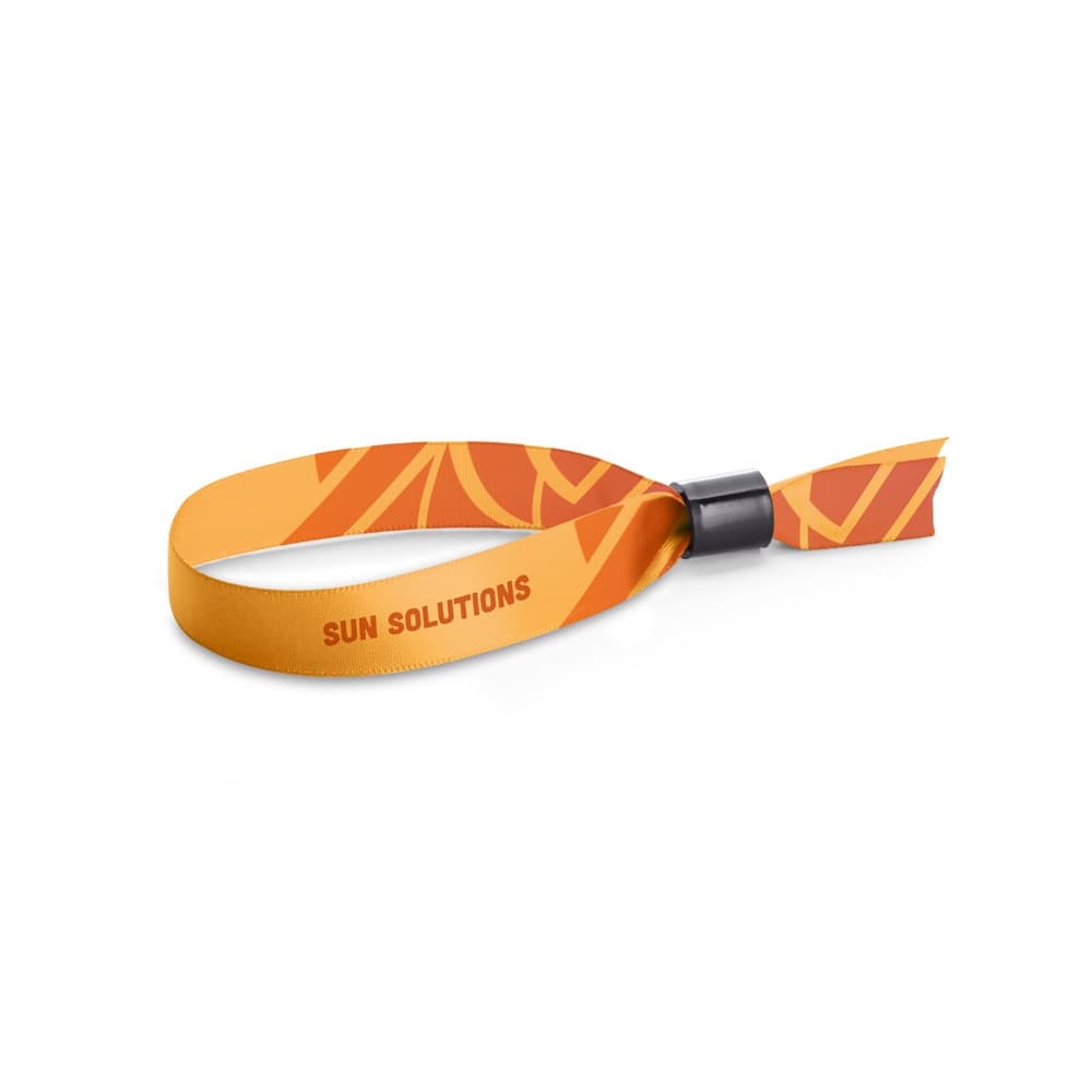 HOBART. SET Pulseira Lanyard SUBLIMATION Slim II (15 mm) em poliéster com fecho de segurança — Branco