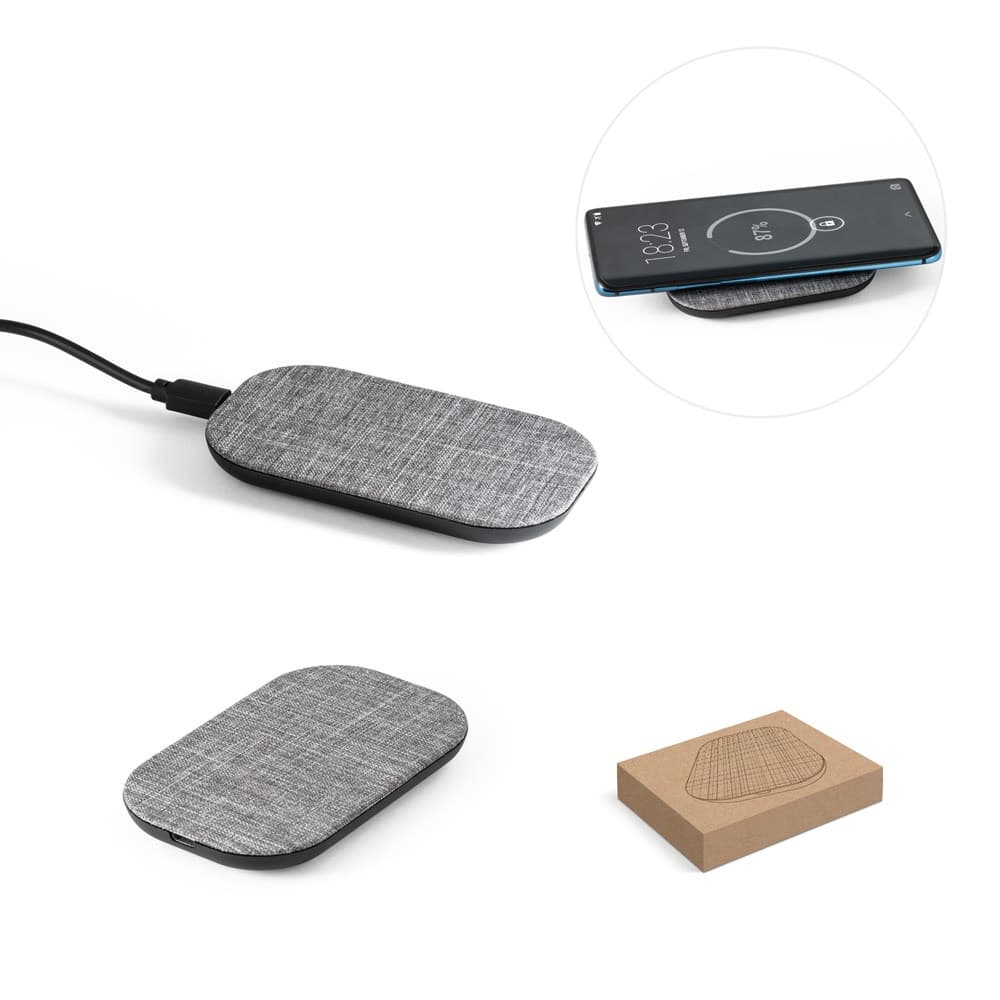 RENEWAL CHARGER. Carregador wireless rápido 10W em PET reciclado (100% rPET)