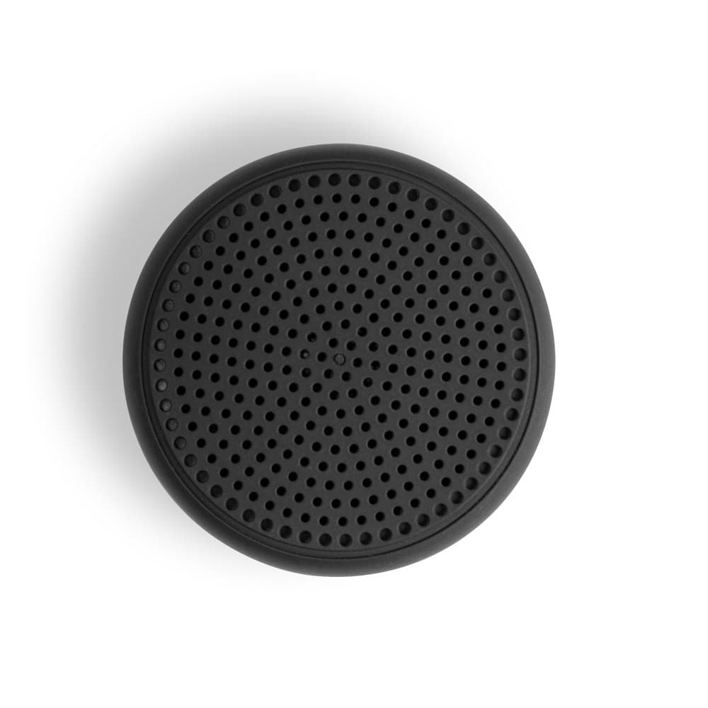 TURING. Coluna de som portátil de 3W com 4h de autonomia em ABS reciclado (100% rABS) — Preto