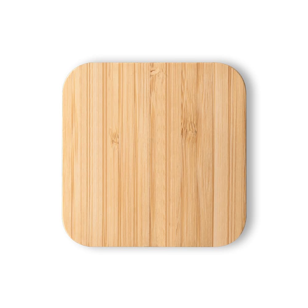 DALTON. Carregador wireless super rápido 15W em bambu — Natural