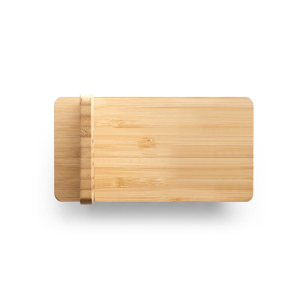 LANGE. Suporte para smartphone com carregador rápido wireless 15W em bambu — Natural