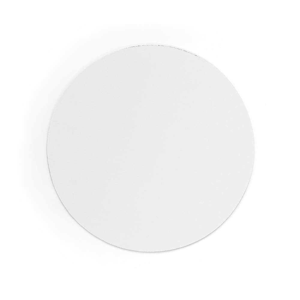 BLAIR ROUND. Tapete de rato de formato redondo com base em borracha — Branco
