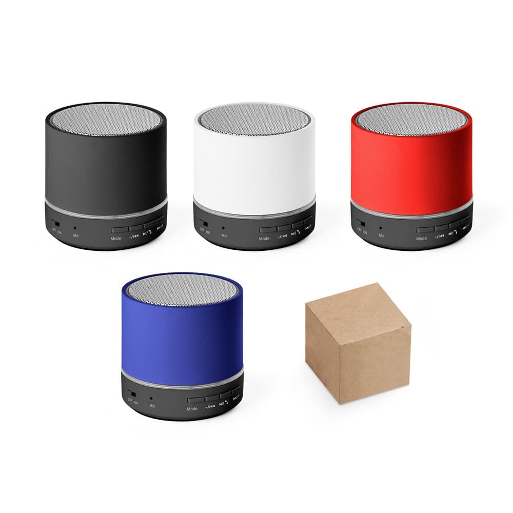 RE-PEREY. Coluna de som portátil de 3W com 4h30m de autonomia em ABS reciclado (100% rABS)