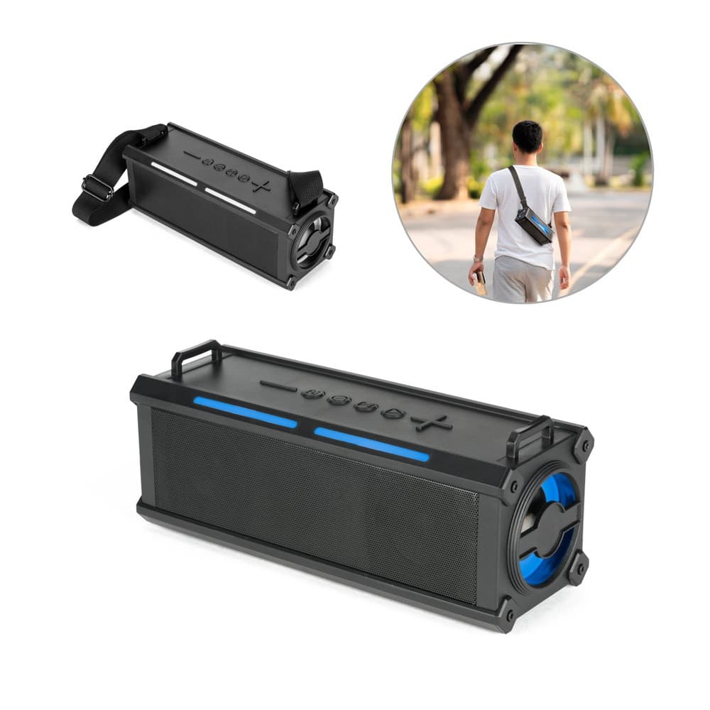 Timberlake. Coluna de som portátil de 16W com 5h de autonomia em ABS