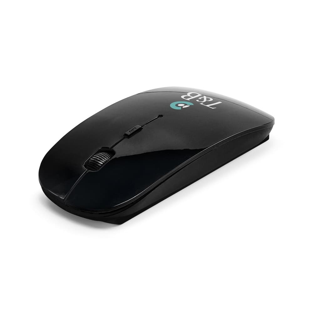 BLACKWELL. Rato sem fios a pilhas em ABS reciclado (100% rABS) — Preto