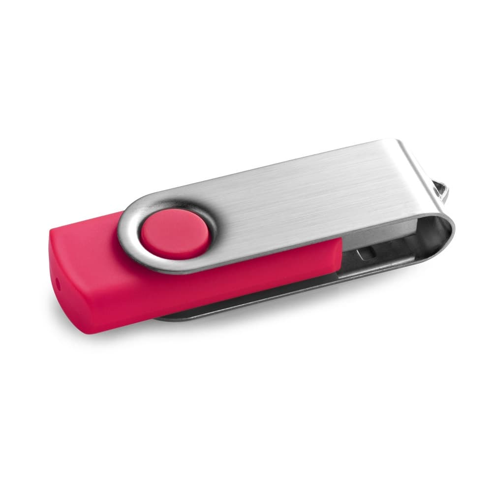 CLAUDIUS 8GB. Pen Drive USB de 8 GB com clipe em metal — Rosa