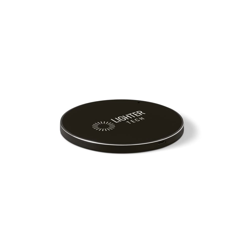 JOULE. Carregador wireless rápido 10W em ABS reciclado (100% rABS) e alumínio reciclado (100% rAL) — Preto