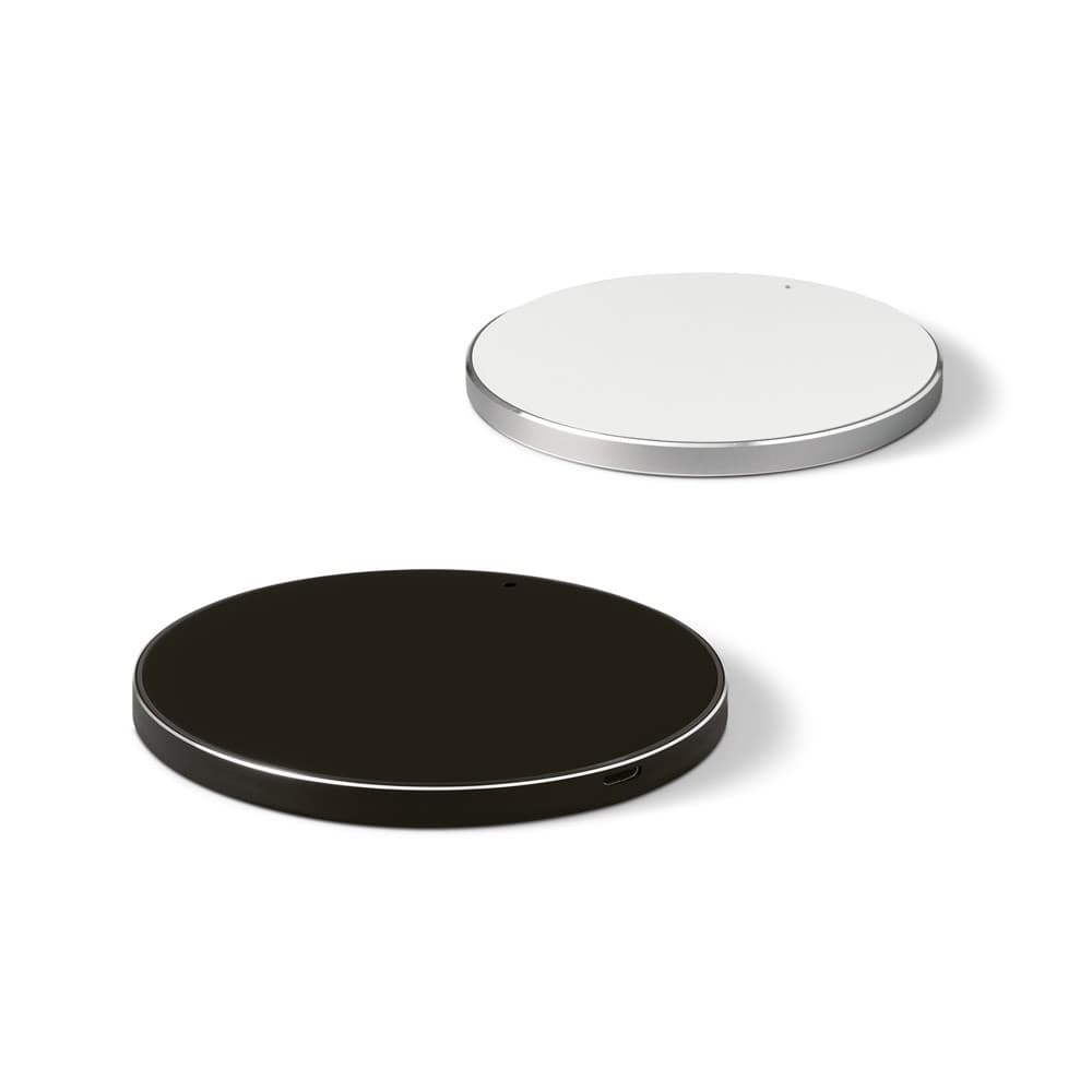JOULE. Carregador wireless rápido 10W em ABS reciclado (100% rABS) e alumínio reciclado (100% rAL)