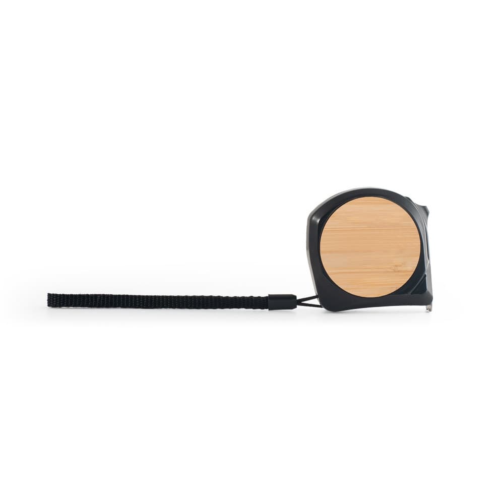 ODENSE V. Fita métrica de 5 m em ABS reciclado (100% rABS) e bambu — Preto