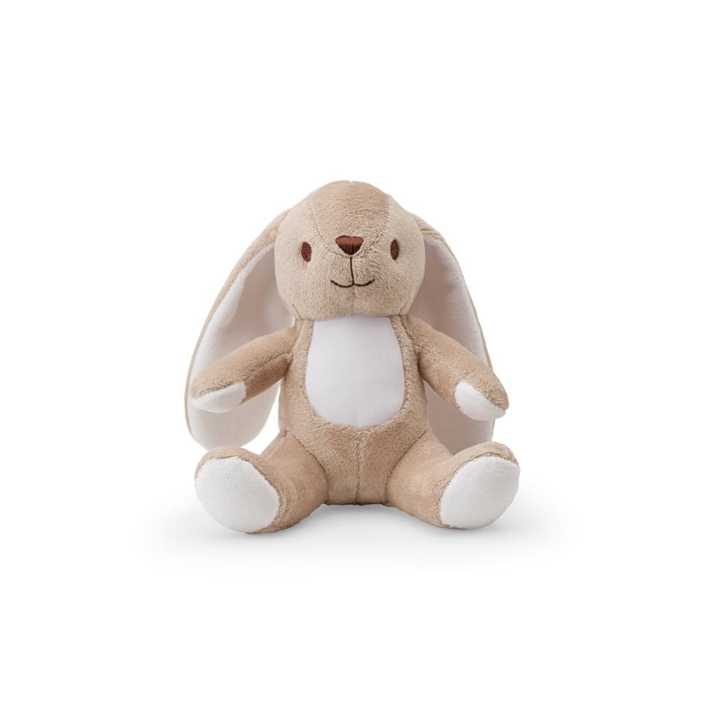 BUGS. Peluche em poliéster em formato de coelho, com tecido adequado para personalização — Bege