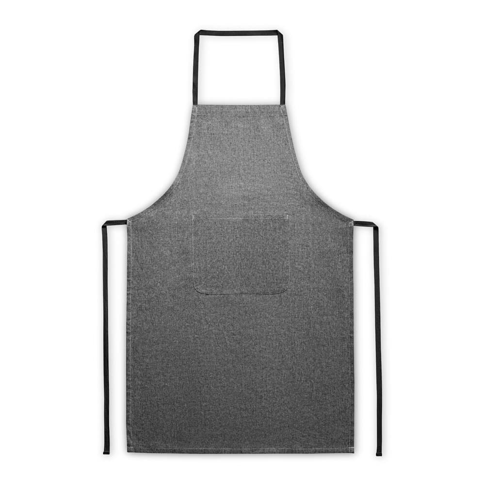 ZIMBRO. Avental com algodão reciclado (140 g/m²) — Preto